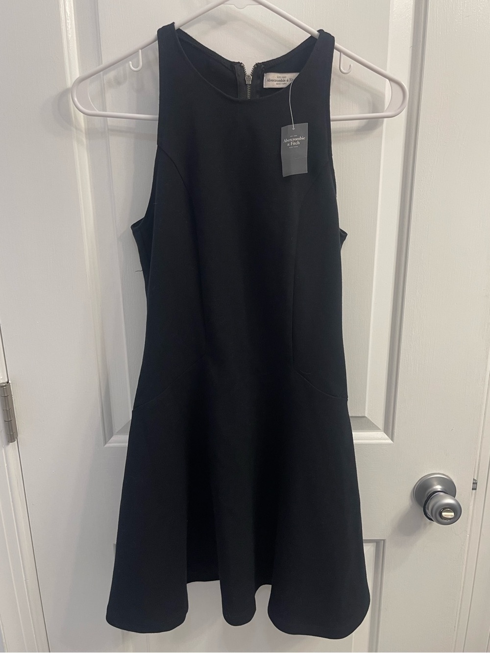 Abercrombie & Fitch Black Sleeveless Fit-and-Flare Mini Dress NWT